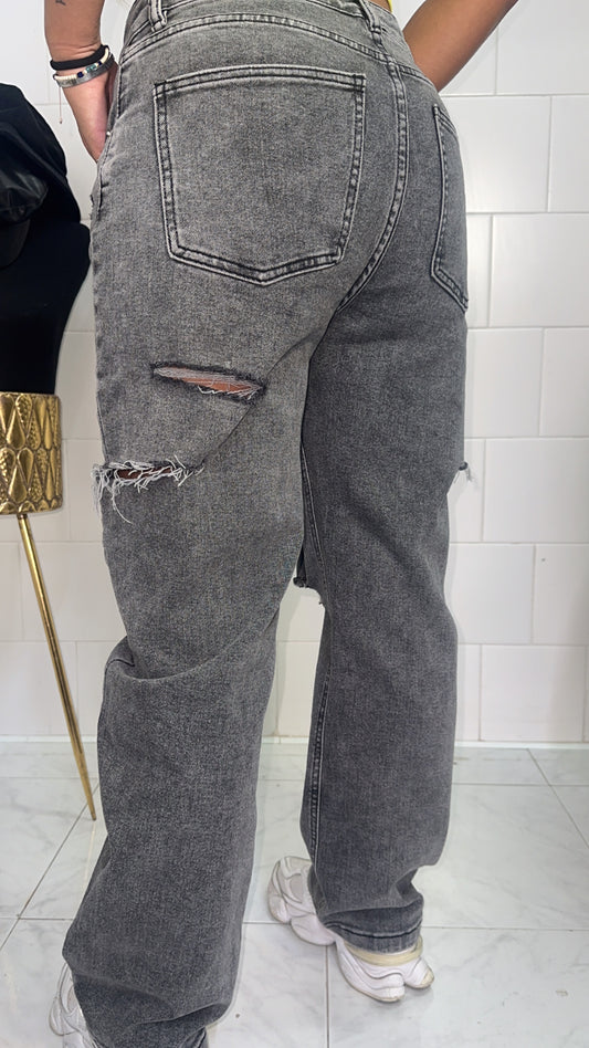 JEANS CON STRAPPO GREZZO